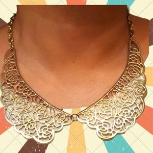 golden floral collar